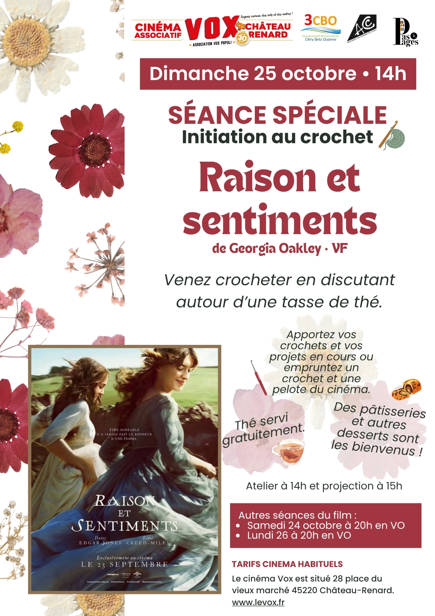 Séance spéciale : Raisons et sentiments et initiation au crochet !