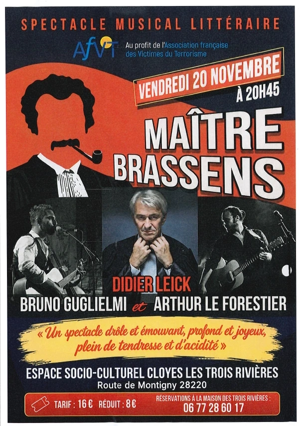 Spectacle musical littéraire - Maître Brassens