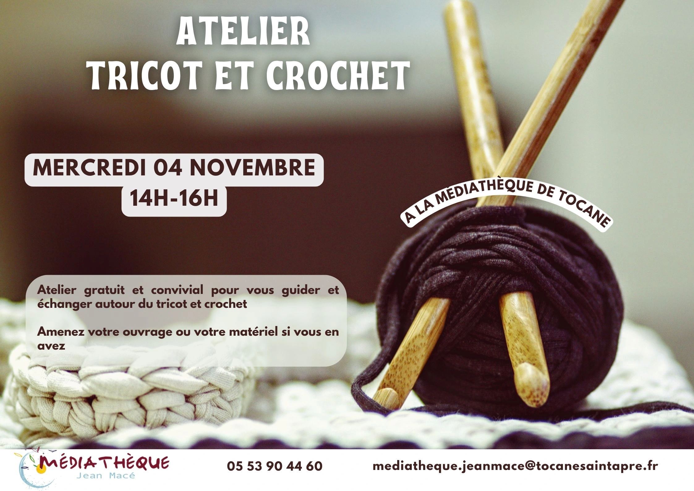 Atelier tricot et crochet