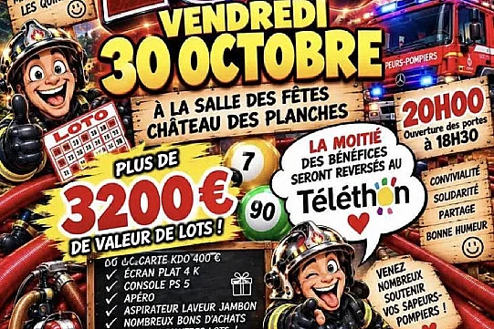 Loto de l’amicale des Pompiers de Saint-Maur et téléthon