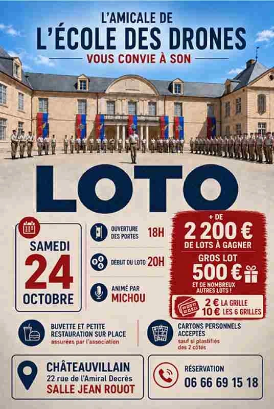 Loto par l'Amicale de l'École de drones