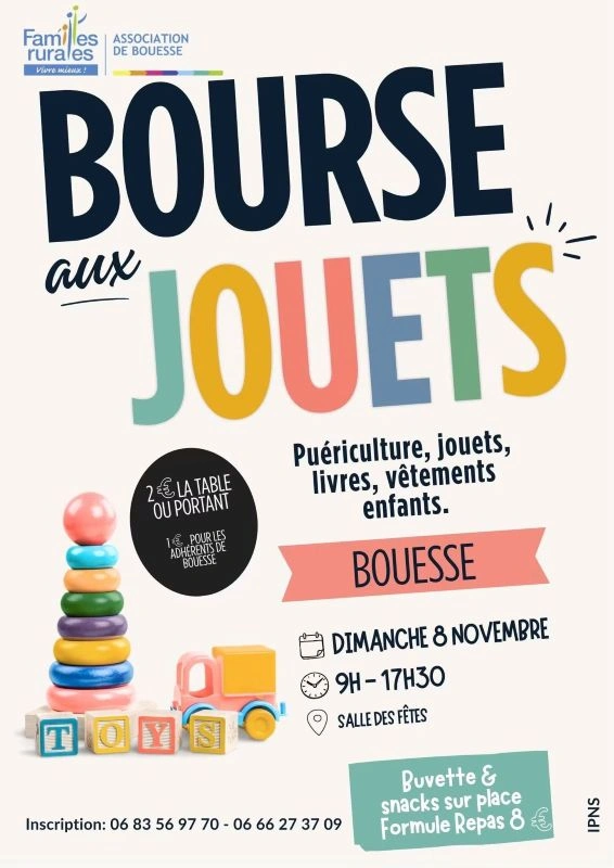 Bourse aux jouets, puériculture et vêtements