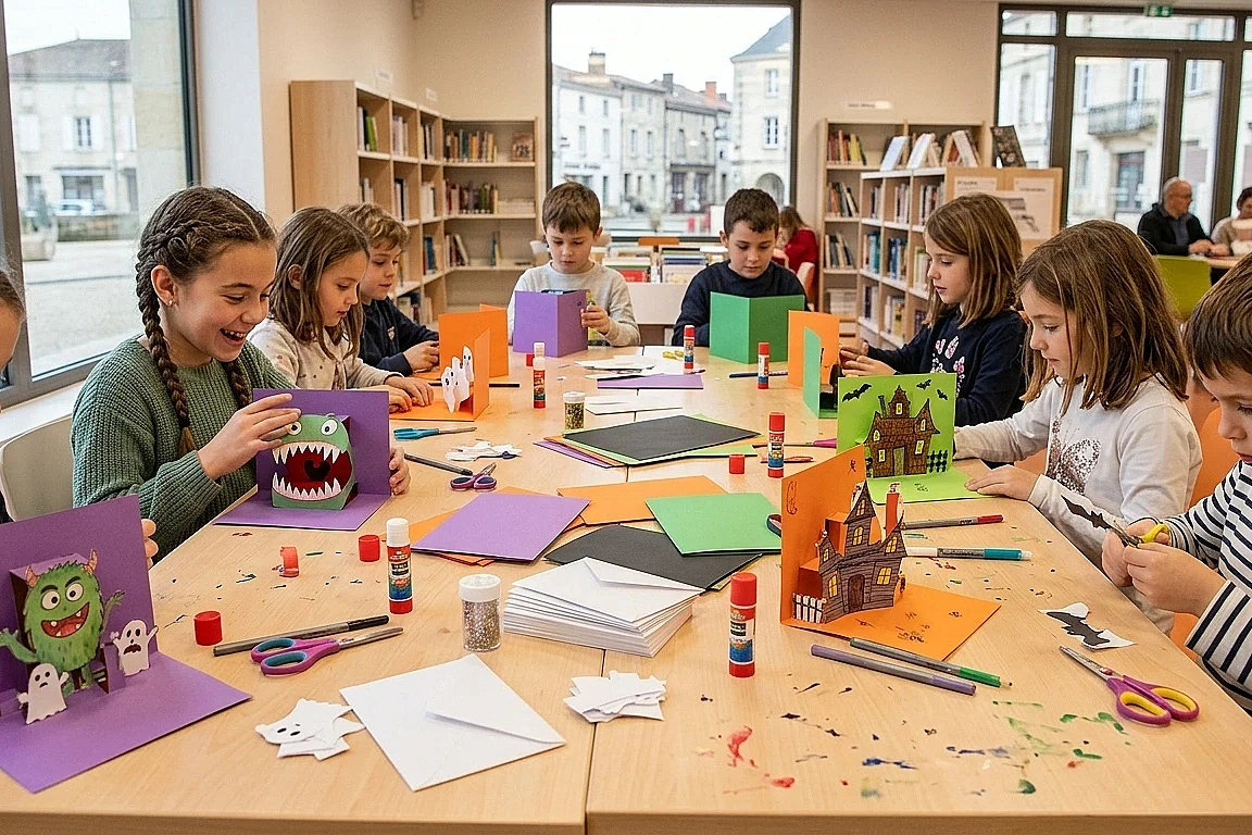 Carte dépliante d'horreur - Atelier pour enfants