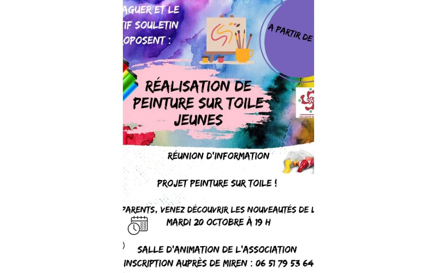 Peinture sur toiles : réunion d'information