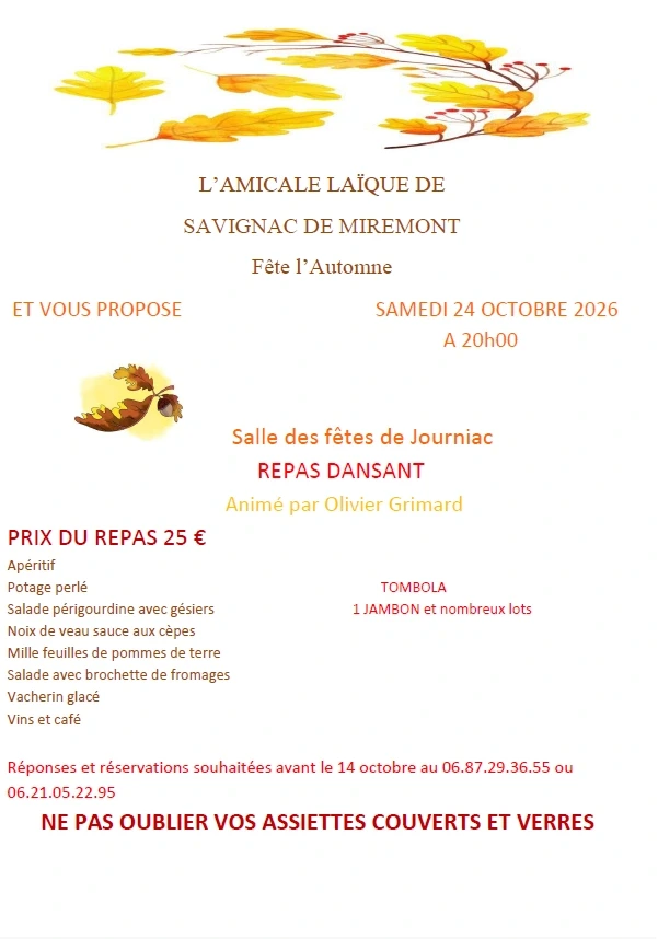 Fête de l'automne de l'amicale laïque de Savignac de Miremont