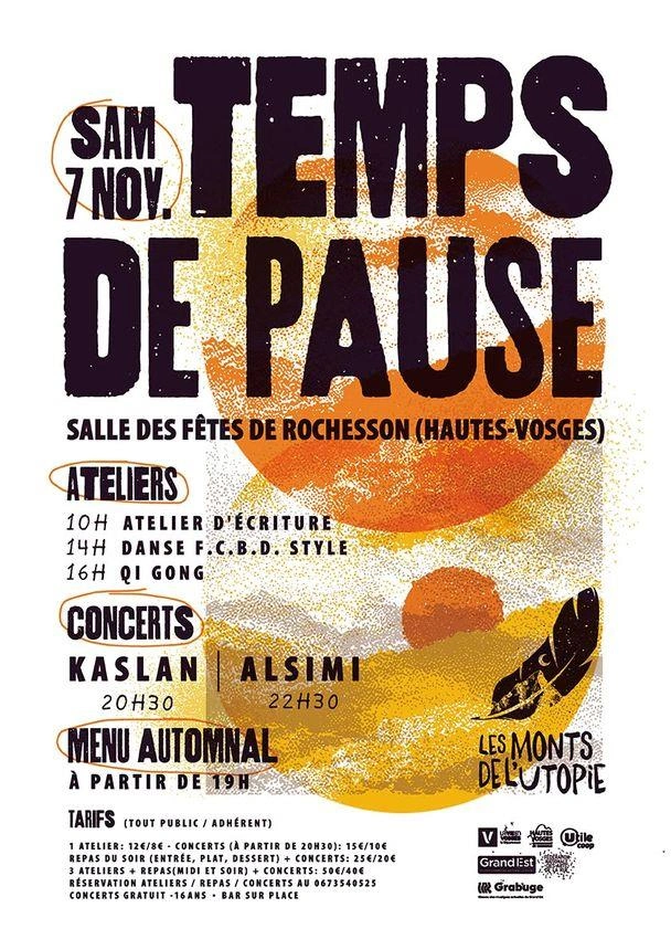 Temps de pause, ateliers concerts repas