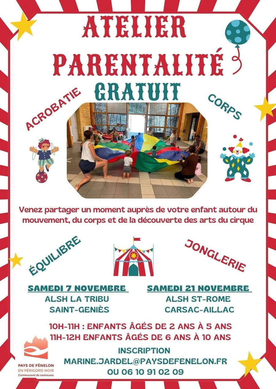 Atelier parentalité – Découverte des arts du cirque