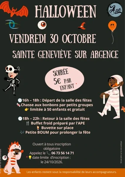Halloween à Sainte-Geneviève-sur-Argence