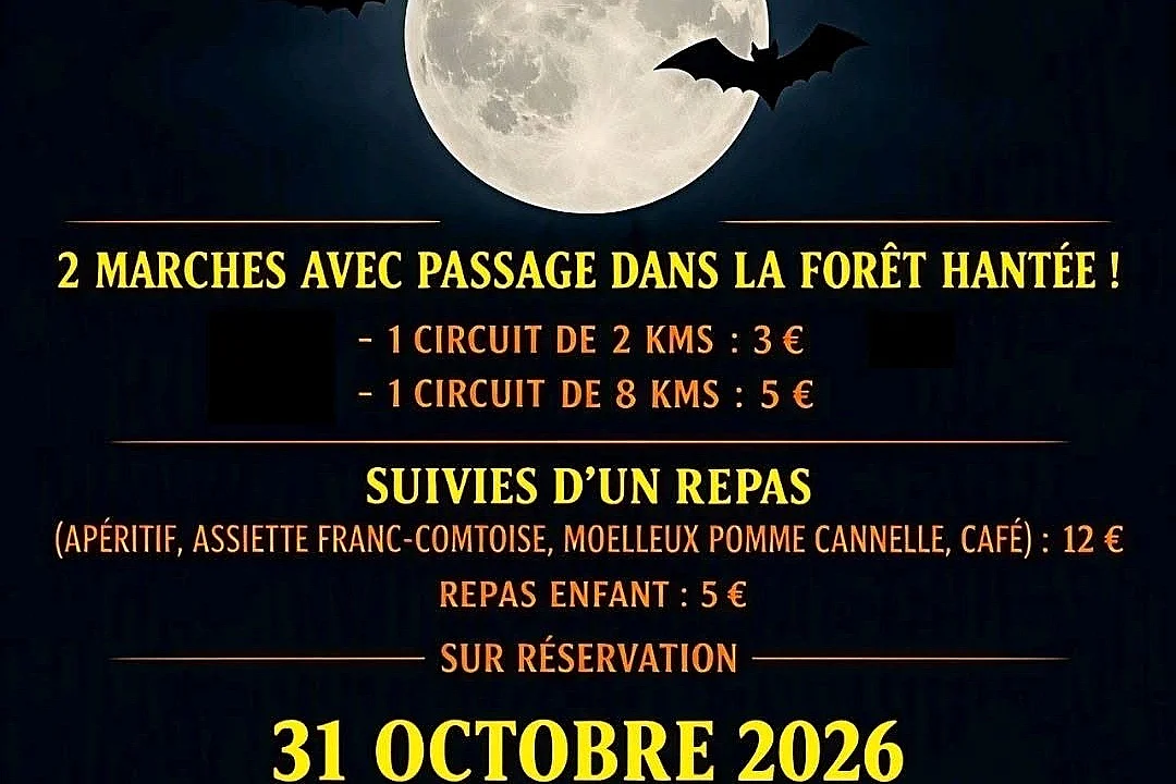 Halloween : Marche nocturne avec passage dans la forêt hantée