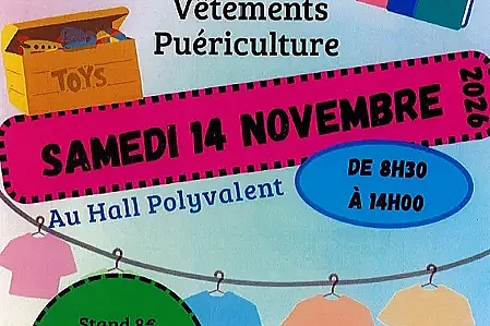 Bourse jouets, vêtements et puériculture