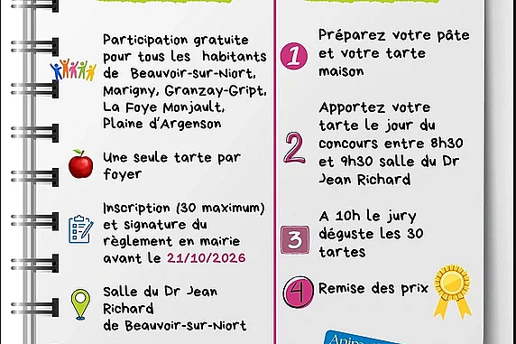Concours de la meilleure tarte aux pommes à Beauvoir-Sur-Niort