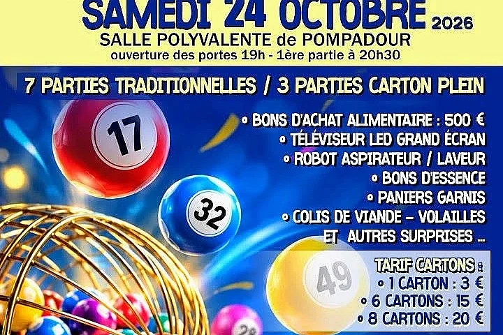 Grand loto d'automne à Pompadour