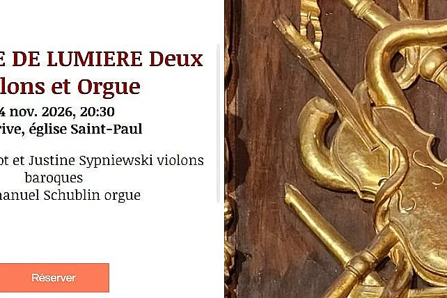 MUSIQUE DE LUMIERE DEUX VIOLONS ET ORGUE I AUTERIVE