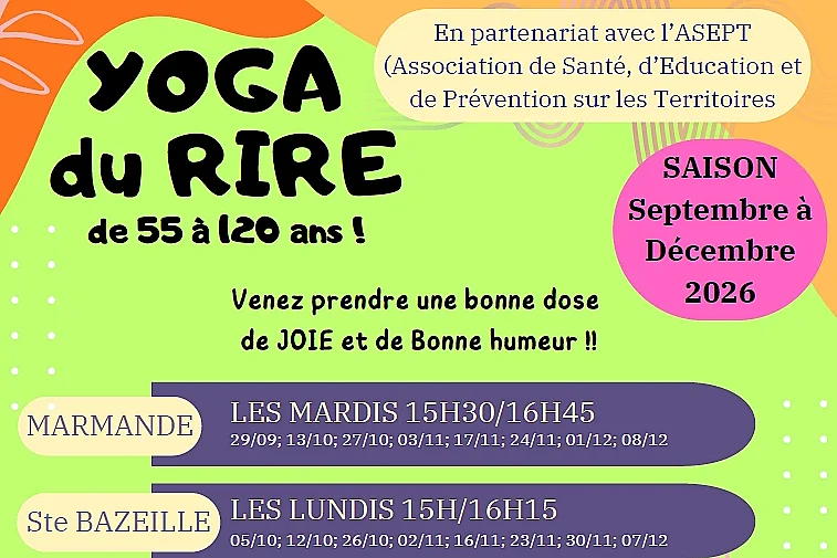 Ateliers Yoga du rire