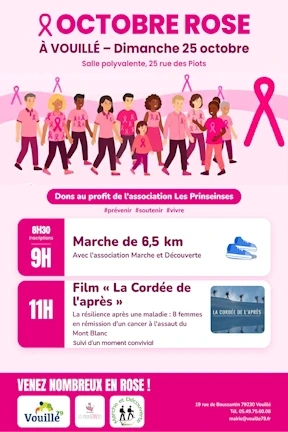 Octobre Rose marche et diffusion "la Cordée de l'Après" - à Vouillé