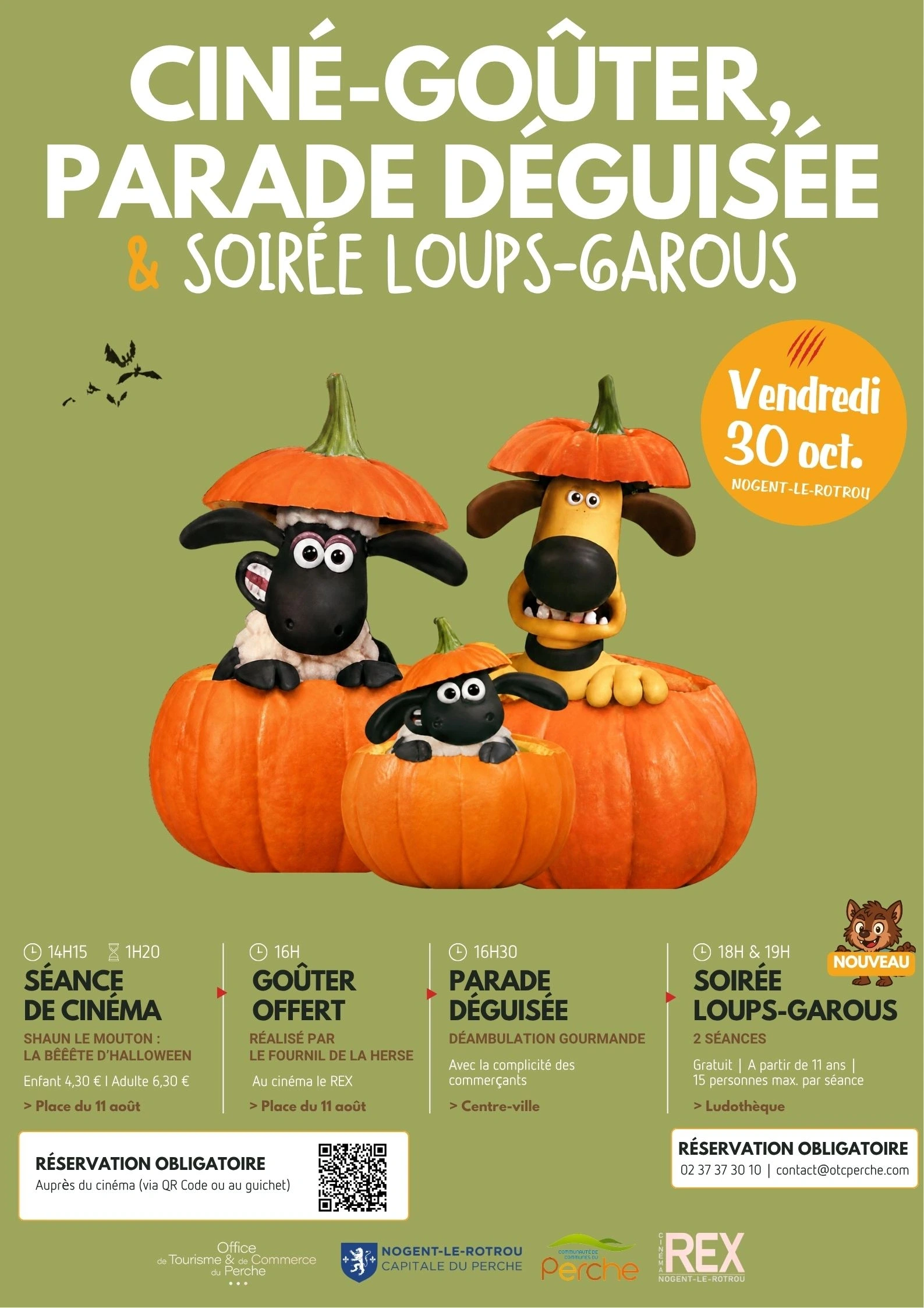 Ciné-goûter, parade déguisée & soirée loups-garous
