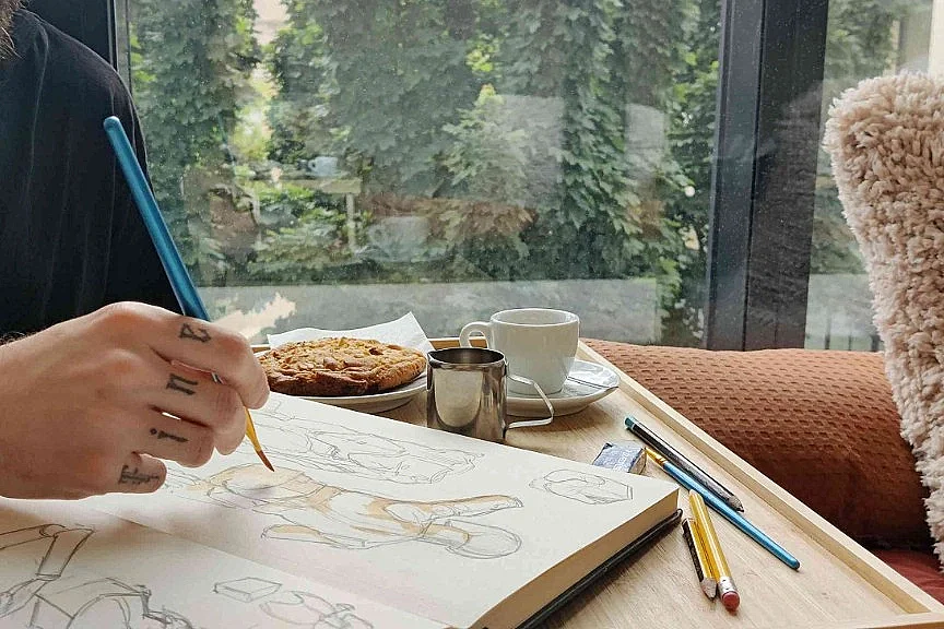 Café · cookie · croquis