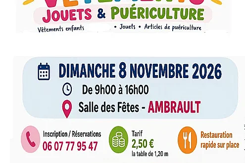 Bourse aux vêtements, jouets et puériculture
