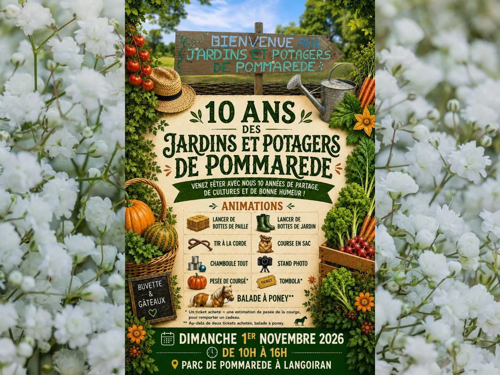 Les 10 ans des jardins et potagers de Pommarede