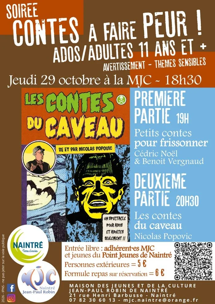 Soirée "Contes à faire peur" à la MJC !