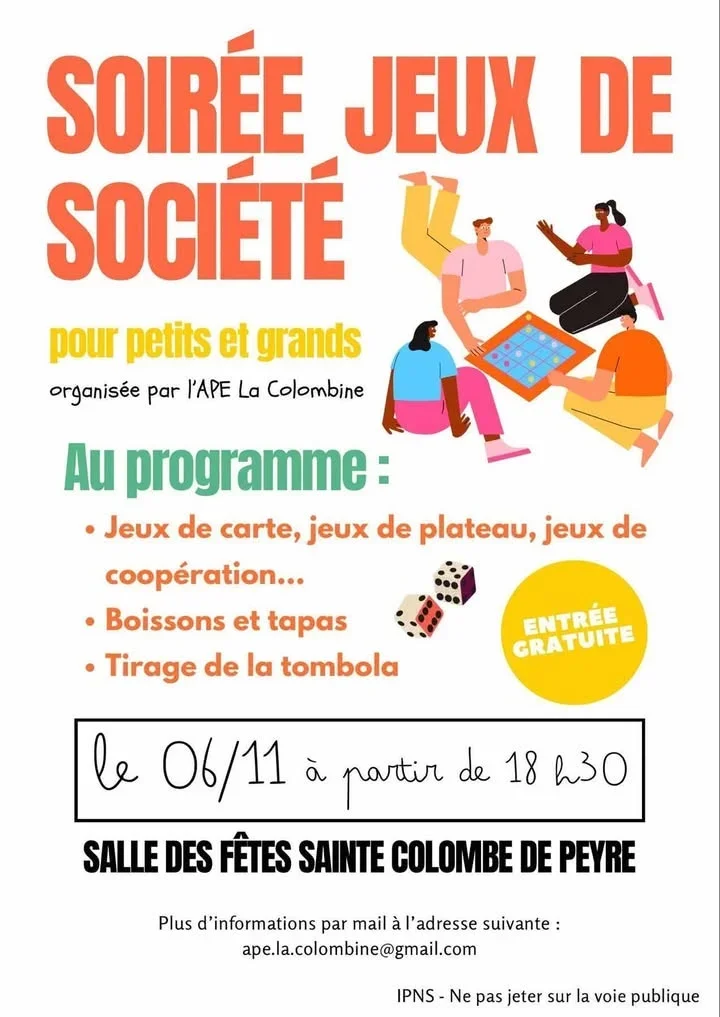 SOIRÉE JEUX DE SOCIÉTÉ