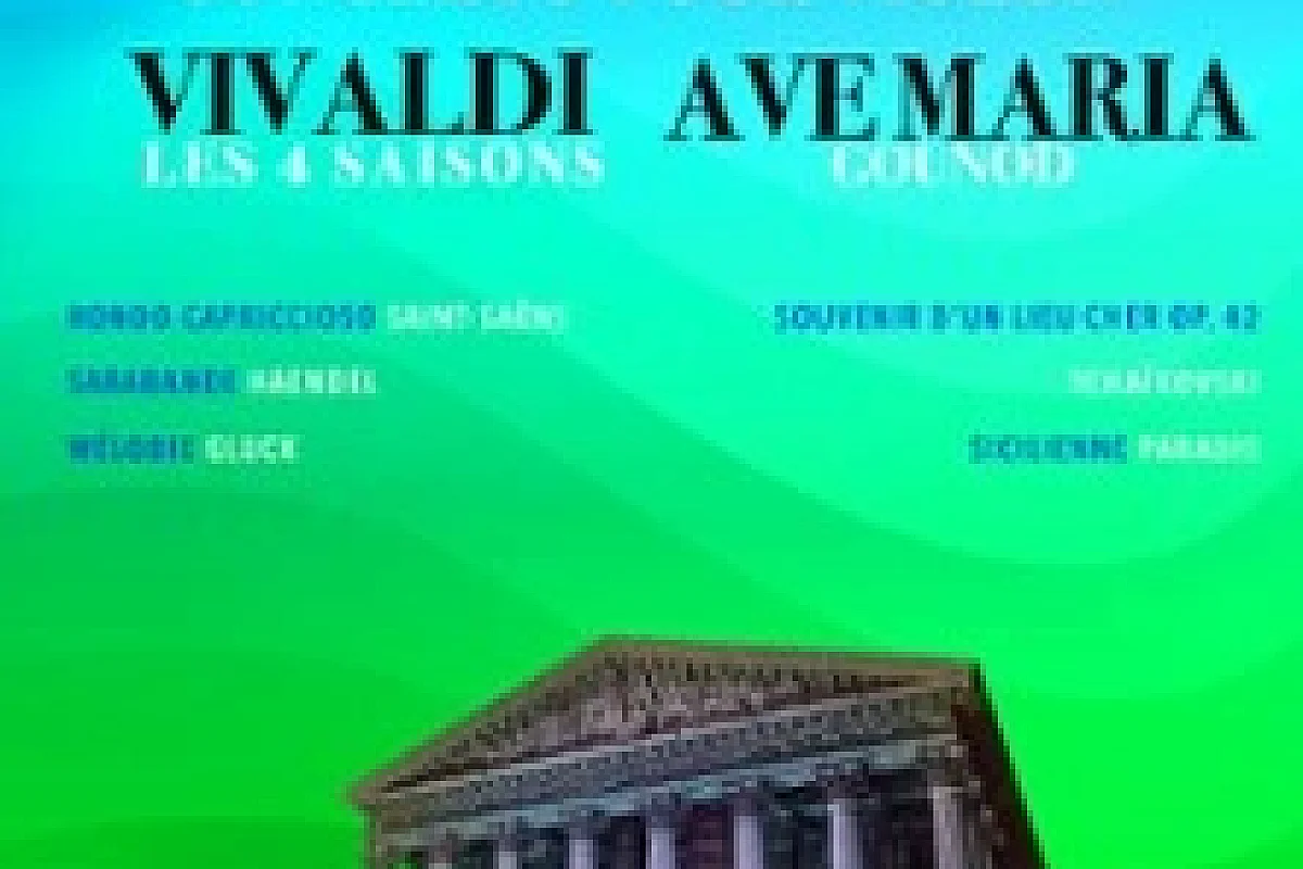 Les 4 Saisons de Vivaldi Extraits, Ave Maria - Concerto de Mendelssohn - Eglise de la Madeleine
